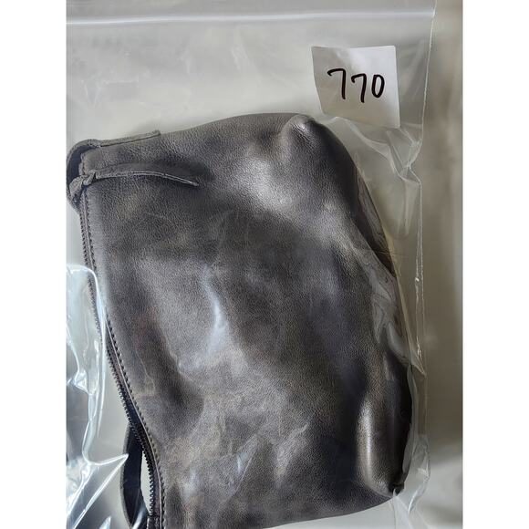 ANTHROPOLOGIE ROCK PAPER SCISSORS Gray Leather Mini Crossbody with Top Zipper - Picture 7 of 7